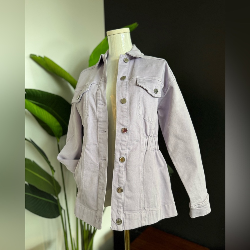 Ted Baker lilac denim jean jacket women’s size 0